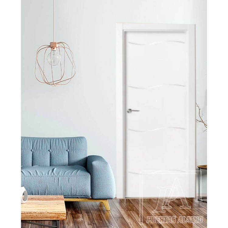 Puerta Interior Lacada Mod: Hola con Aluminio