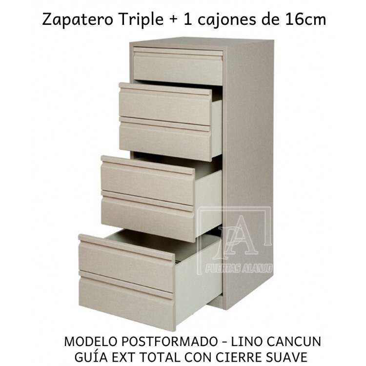 Zapatero triple + 1 cajón de 16cm