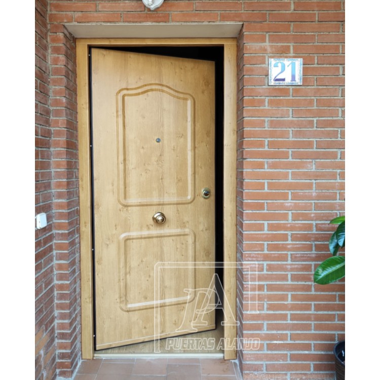 Puerta de entrada Acorazada (Exterior: Roble Aluminio color: Irish oak / modelo: Blondi