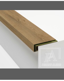 Perfil terminal - en aluminio color tarima