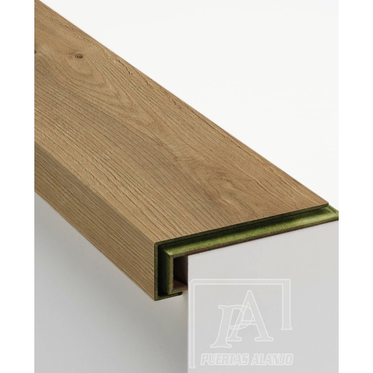 Perfil terminal - en aluminio color tarima