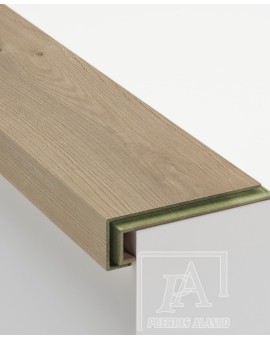 Perfil terminal - en aluminio color tarima