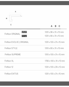 Perfil terminal - en aluminio color tarima