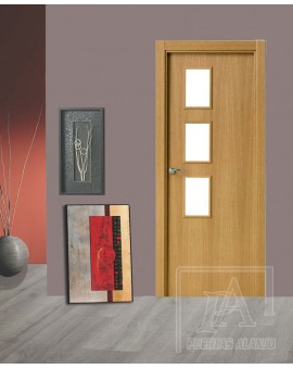 Puerta Interior Roble con beta vertical Mod.7000